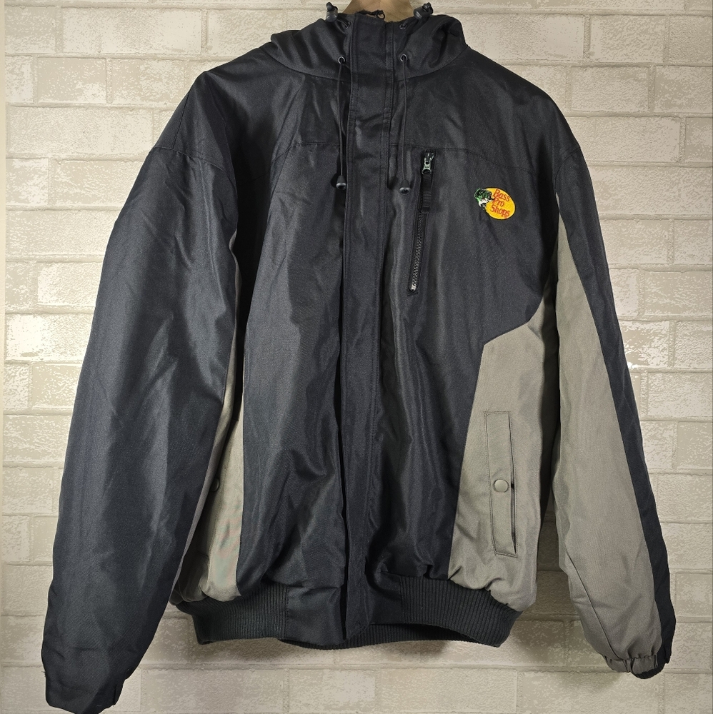Bass Pro Shops Jacket Fleece Lined Insulated Full Zip Coat Hood Men’s Large